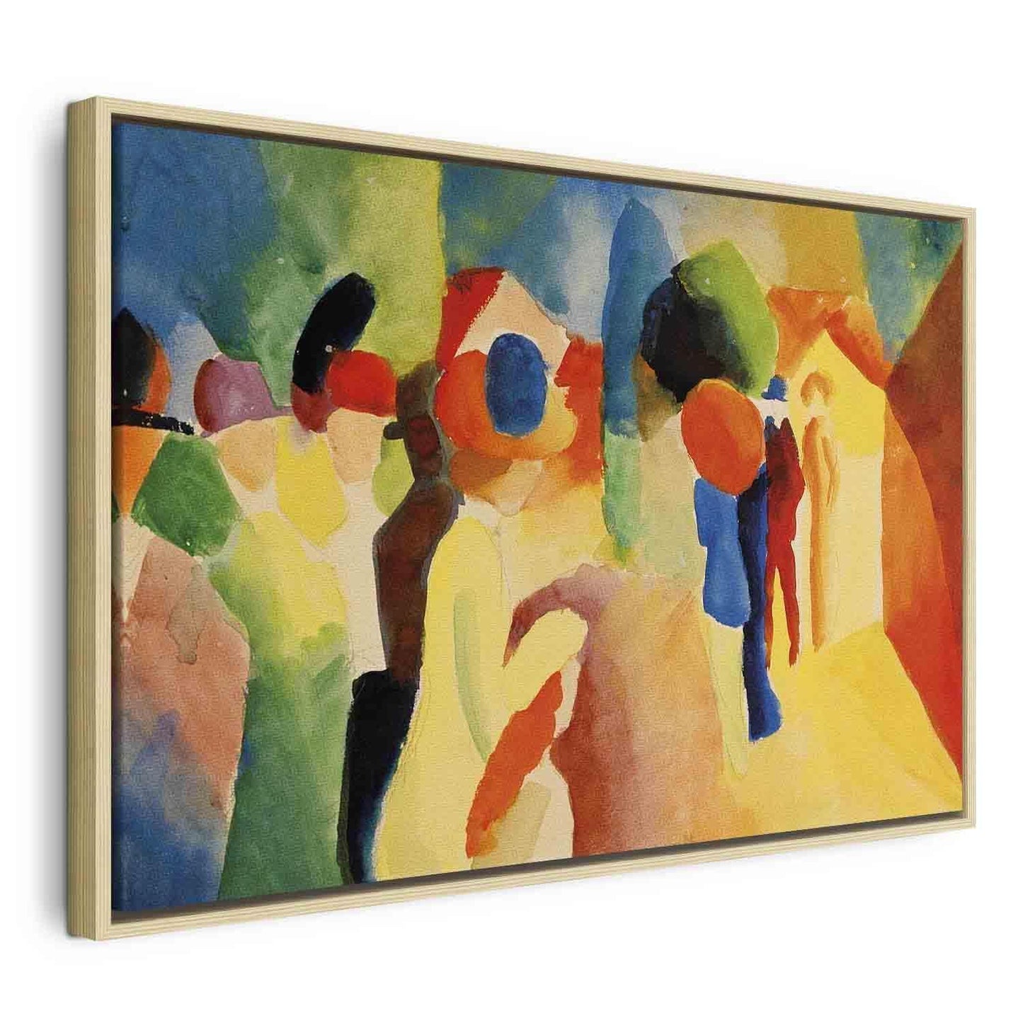 Leinwandbild - With a Yellow Jacket (August Macke) Artgeist