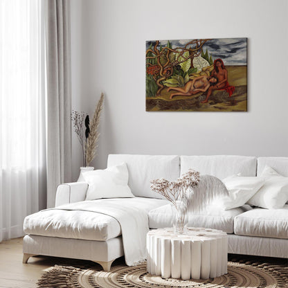 Leinwandbild - Frida Kahlo – Two Nudes in a Forest (The Earth Itself)