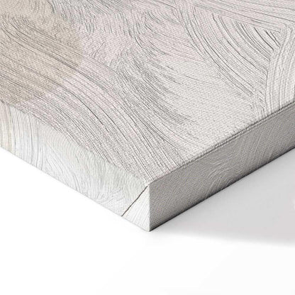 Leinwandbild - Fairy-Tale Moon - Pastel Moon with Balloons Among Colorful Clouds and Stars in Subdued Colors on a Light Background