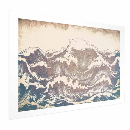 Poster Gigantische Wellen – Kraft der Natur auf Papier