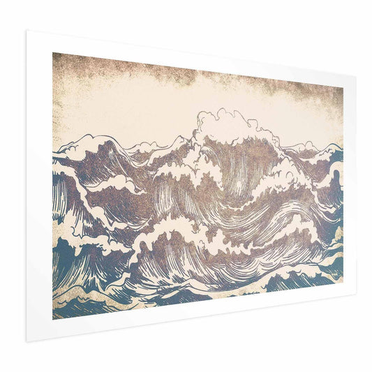 Poster Gigantische Wellen – Kraft der Natur auf Papier