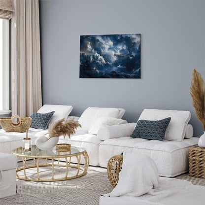 Leinwandbild - Astronomical Wonders: Clouds and Stars in Harmonious Combination