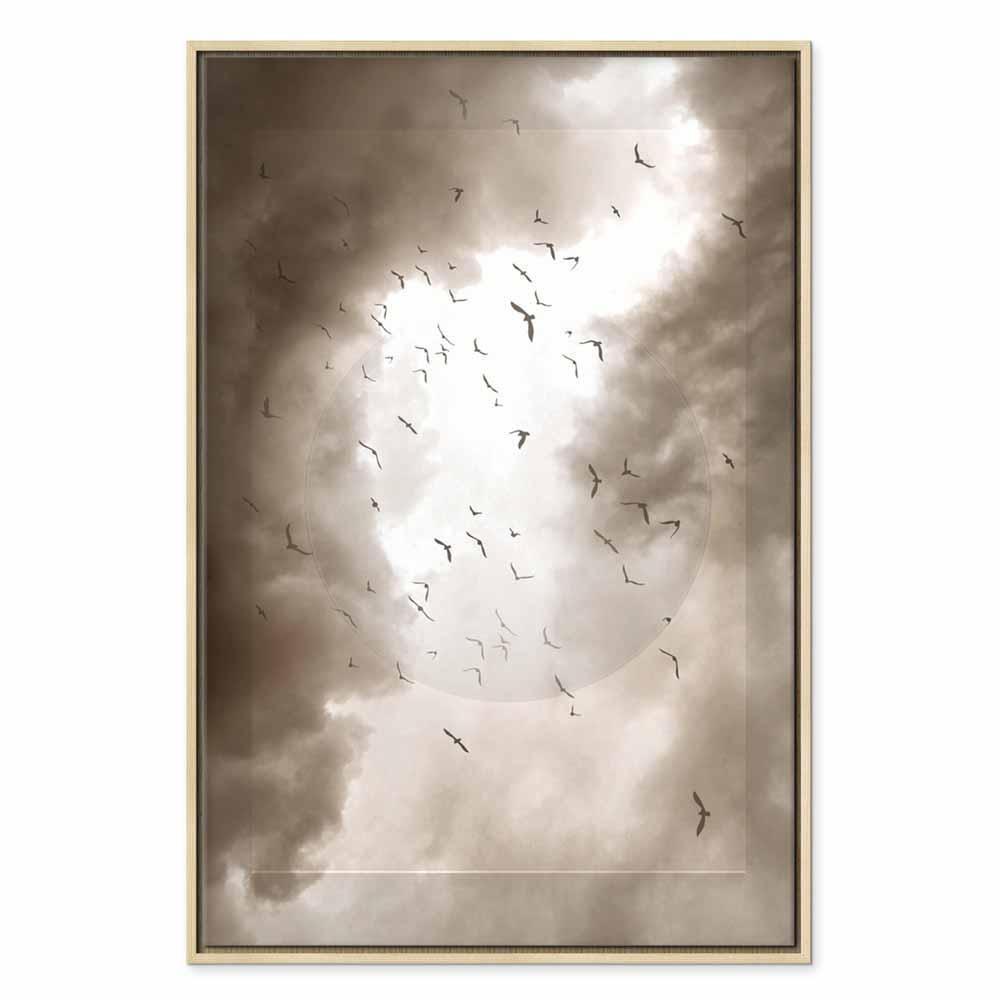 Leinwandbild - Birds in the Clouds (1 Part) Vertical