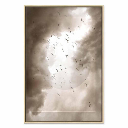 Leinwandbild - Birds in the Clouds (1 Part) Vertical