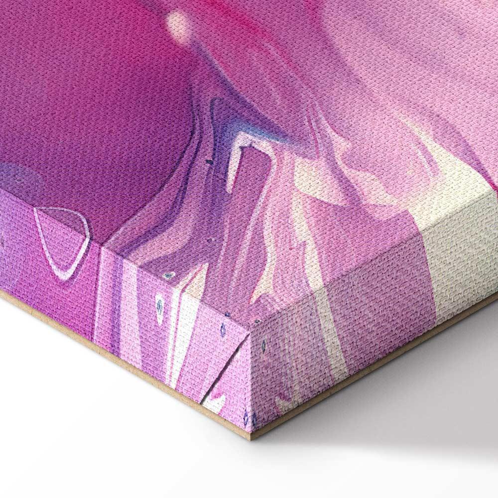 Leinwandbild - Night Flows - Abstract Waves in Shades of Blue and Violet