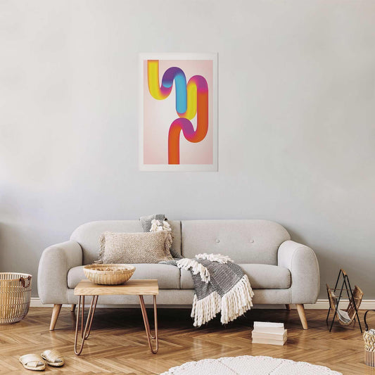 Poster - Rainbow Tubes - abstract illustration with colorful gradients Artgeist