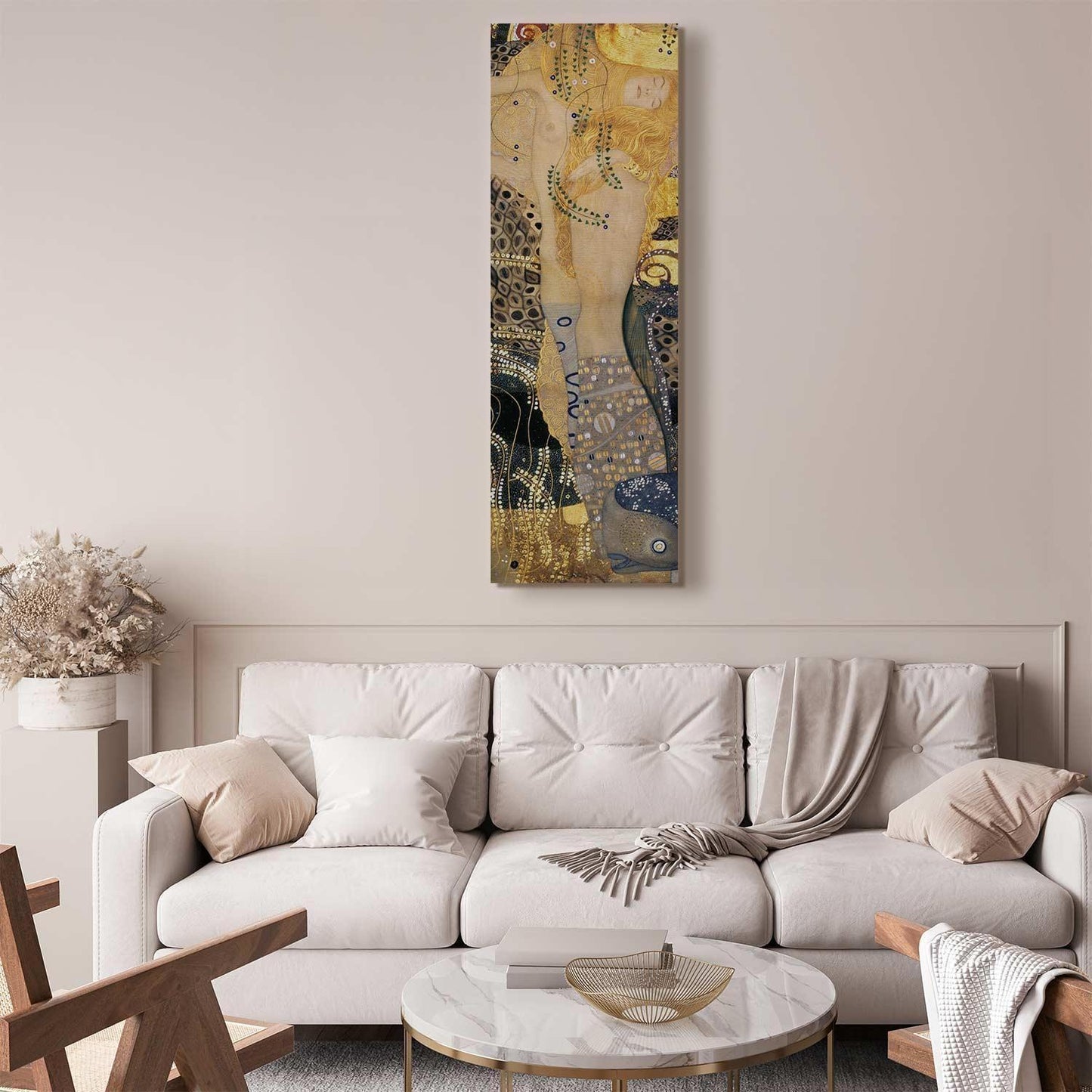 Leinwandbild - Gustav Klimt – Water Serpents