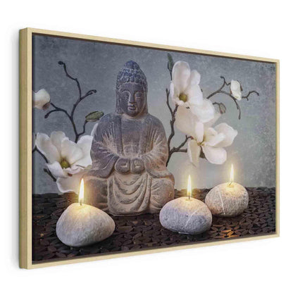 Leinwandbild - Buddha and Stones (1 Part) Wide Artgeist