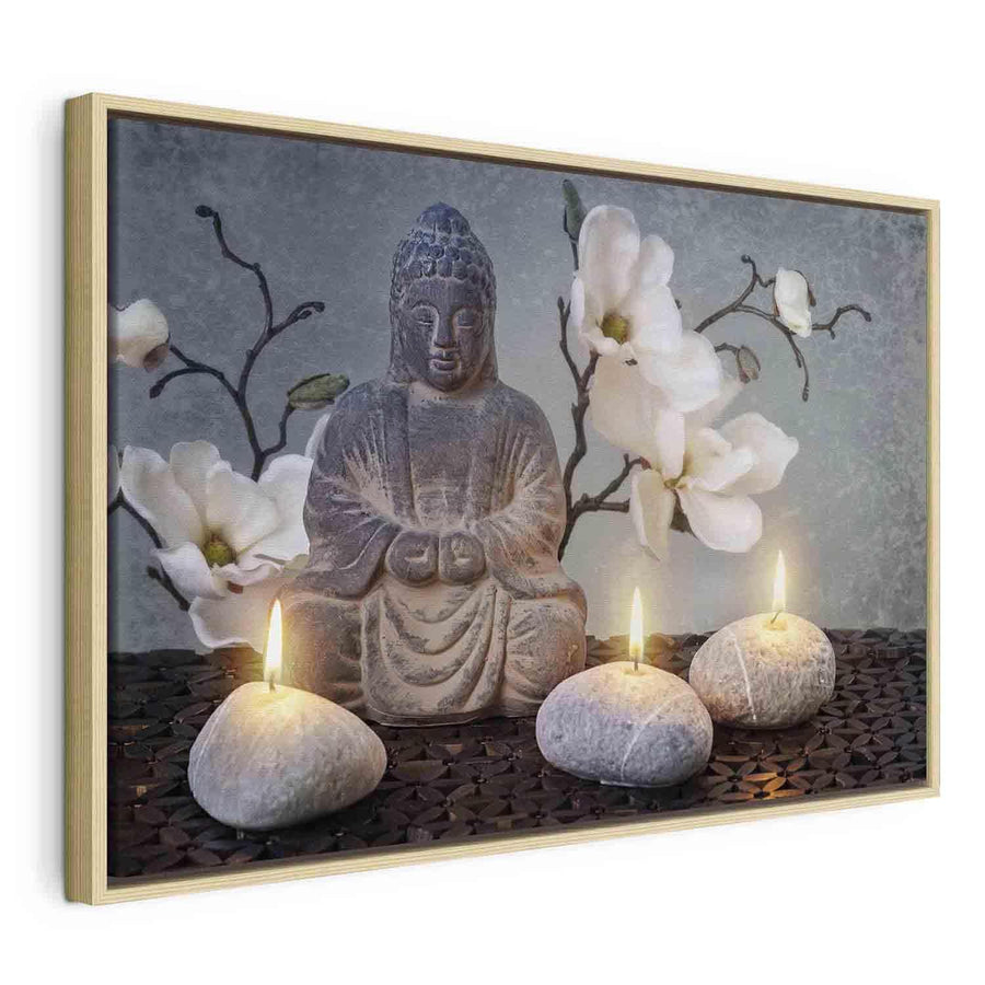 Leinwandbild - Buddha and Stones (1 Part) Wide Artgeist