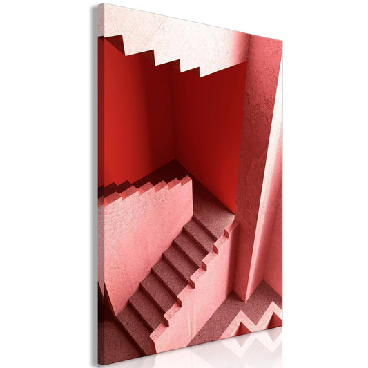 Leinwandbild – Treppe ins Ungewisse (1-teilig, Hochformat)