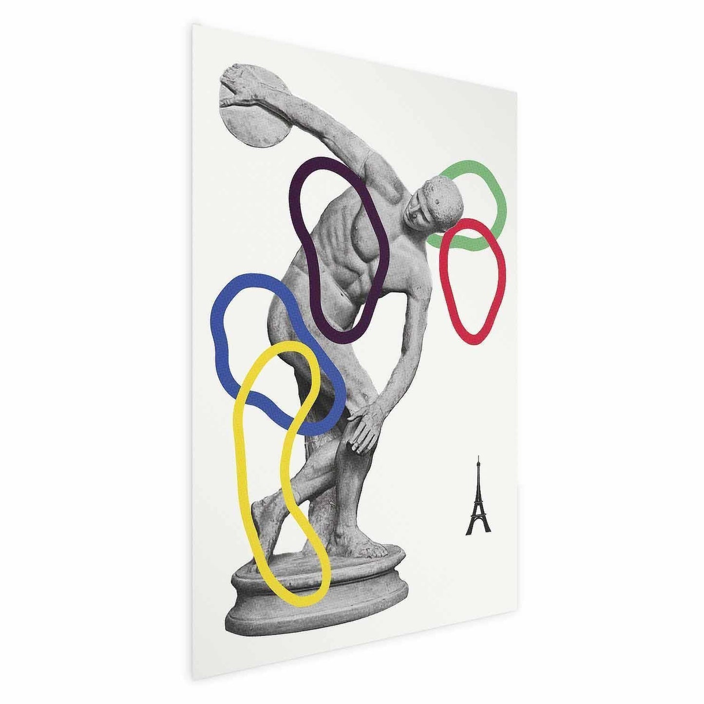 Poster - Collage Graphic - Discus Thrower - Sculpture Artgeist