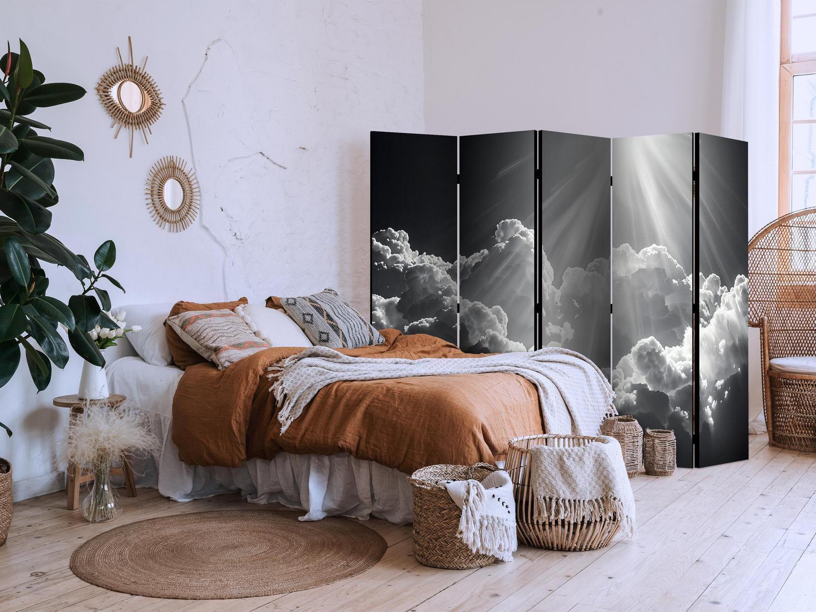 Paravent - Hope in the Clouds: Inspiring Rays of the Sun – Awaken Emotions Artgeist