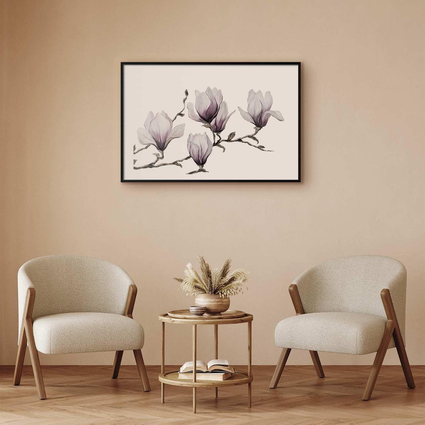 Poster Gemalte Magnolien – Florale Eleganz in Pastell