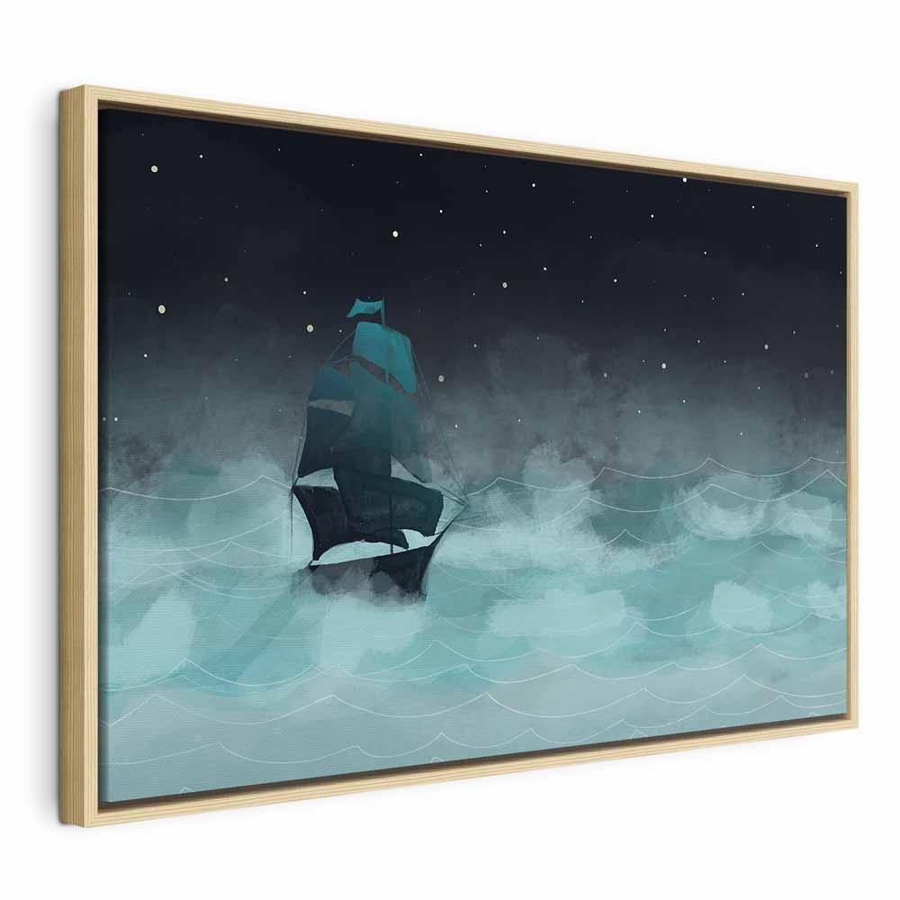 Leinwandbild - Night Waves (1 Part) Wide - Second Variant