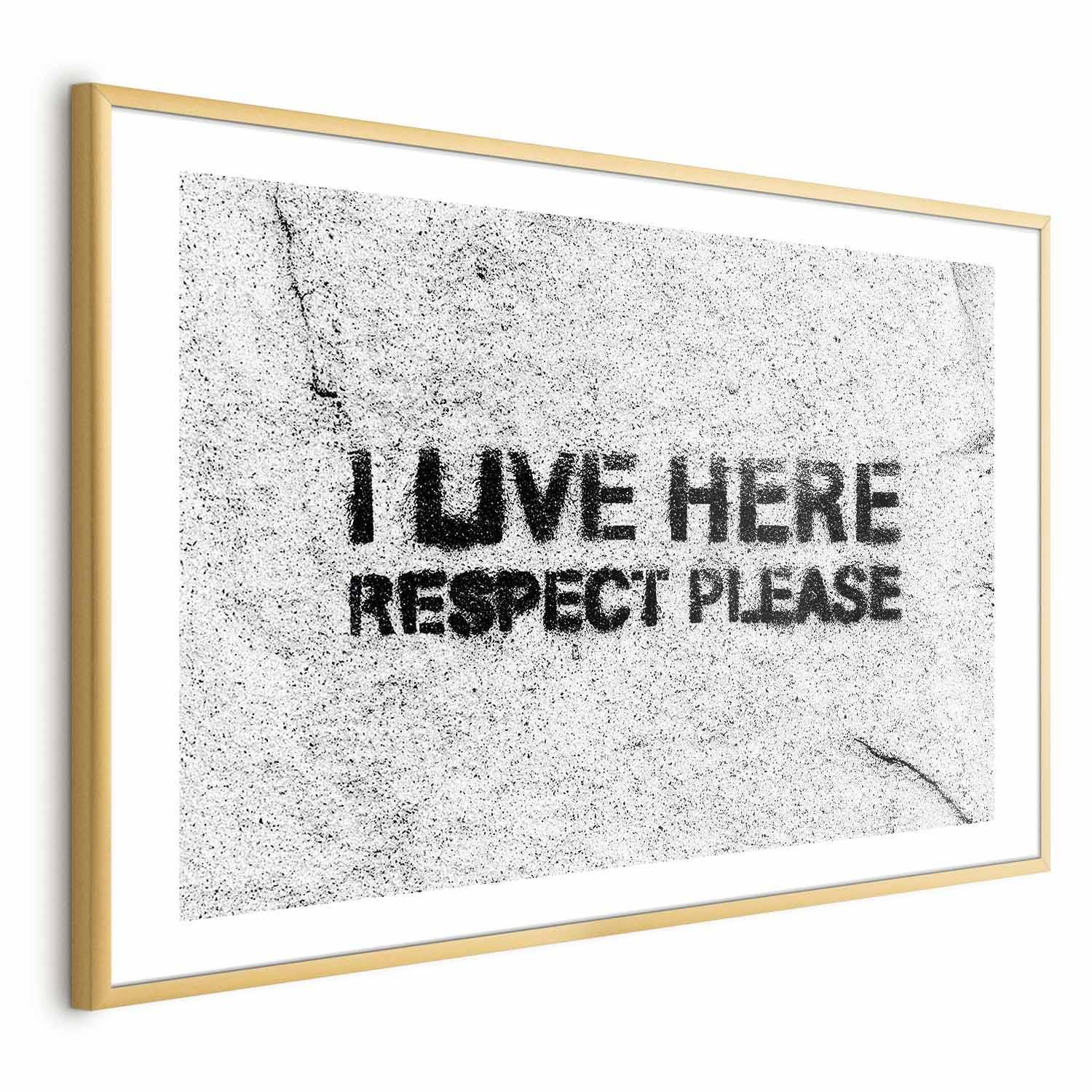 Poster - I Live Here, Respect Please Artgeist