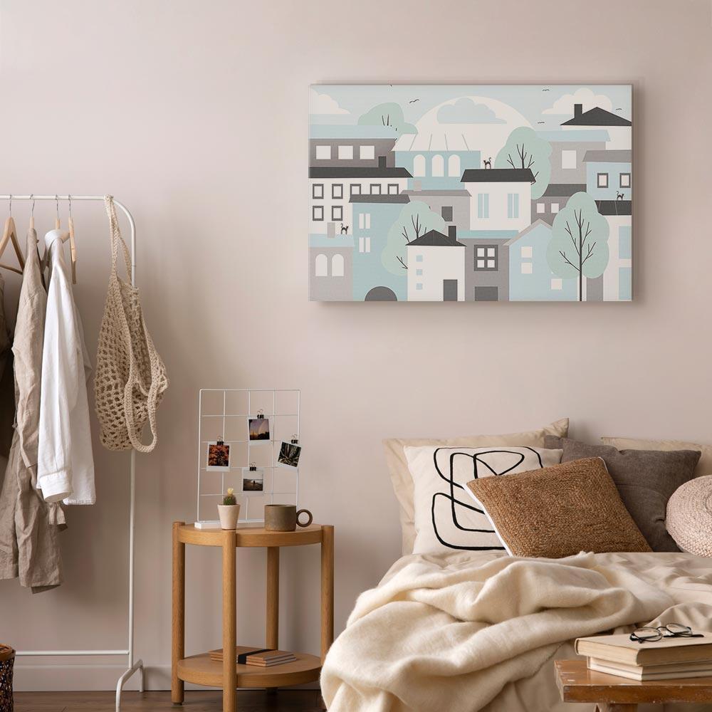 Leinwandbild - Colorful Town (1 Part) Wide