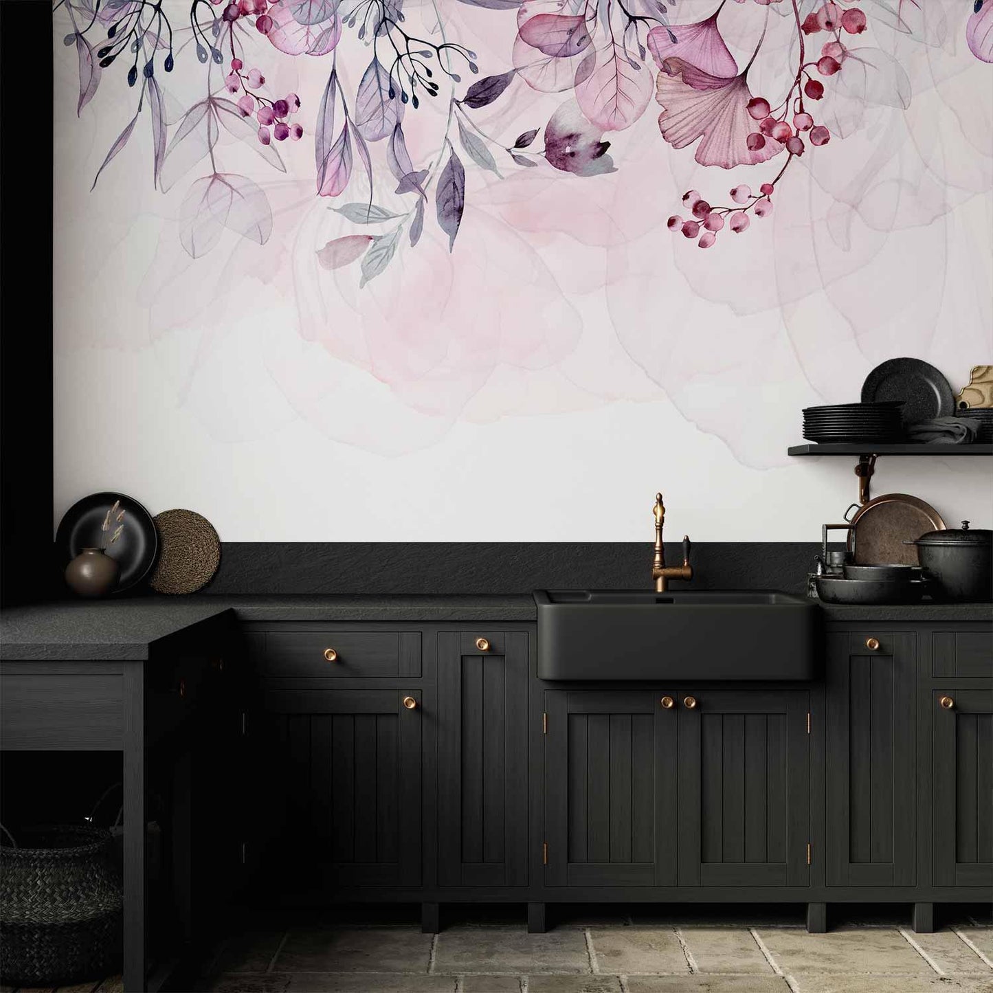 Fototapete - Foggy Nature - Pink