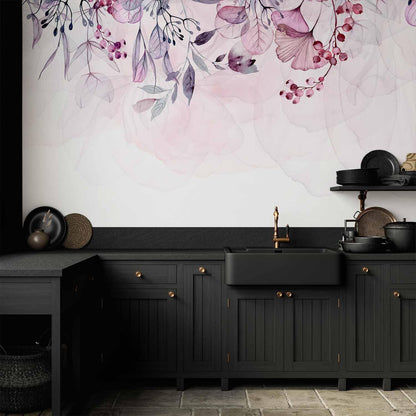 Fototapete - Foggy Nature - Pink