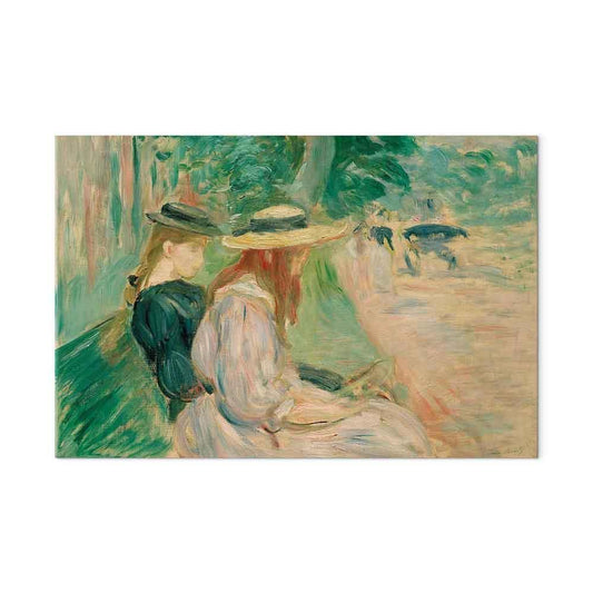 Leinwandbild - Berthe Morisot – Sur un banc de Bois de Boulogne