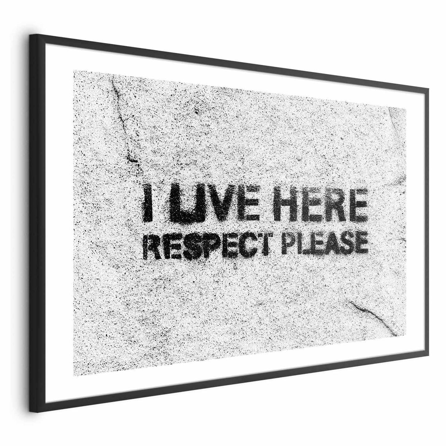 Poster - I Live Here, Respect Please Artgeist