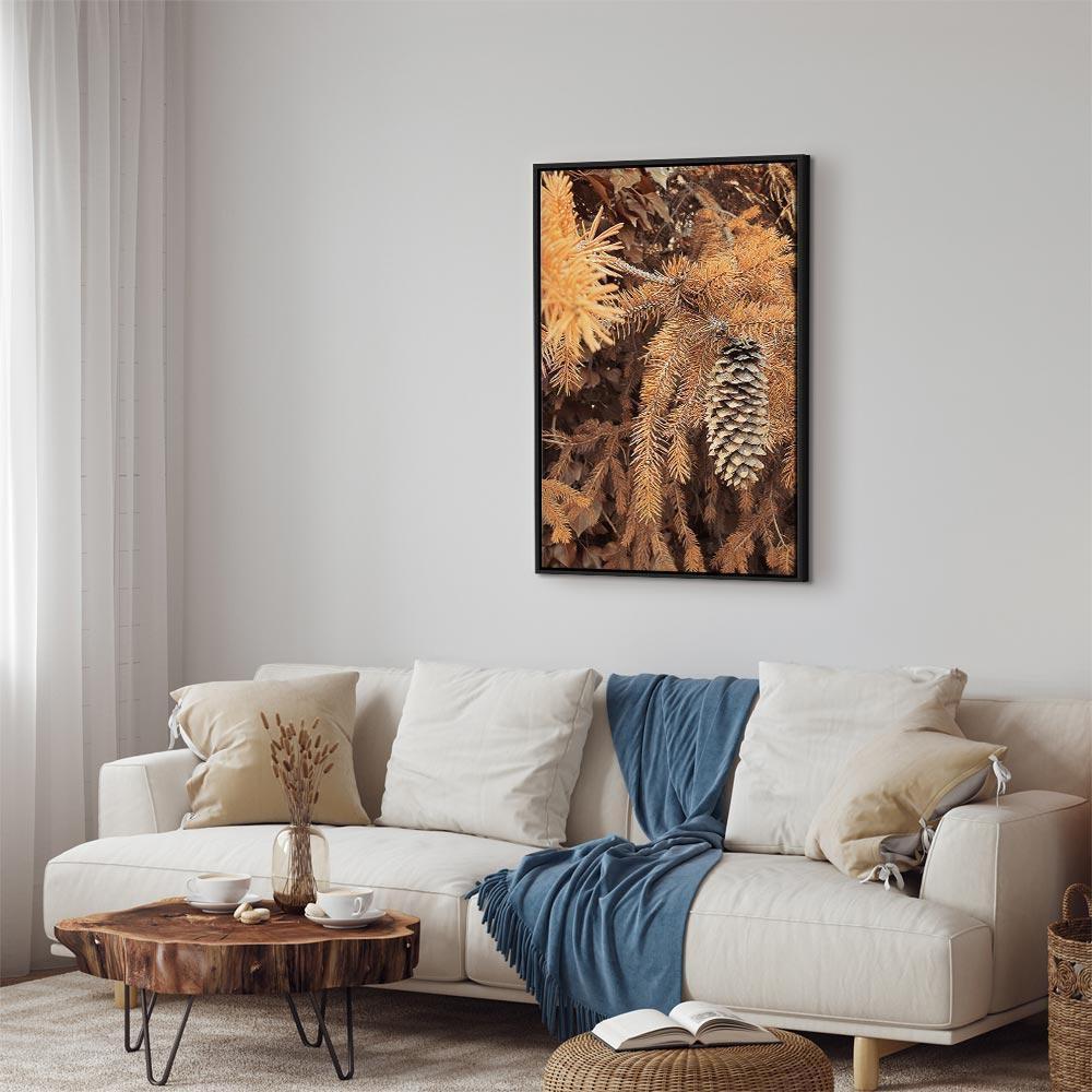 Leinwandbild - Golden Cone (1 Part) Vertical