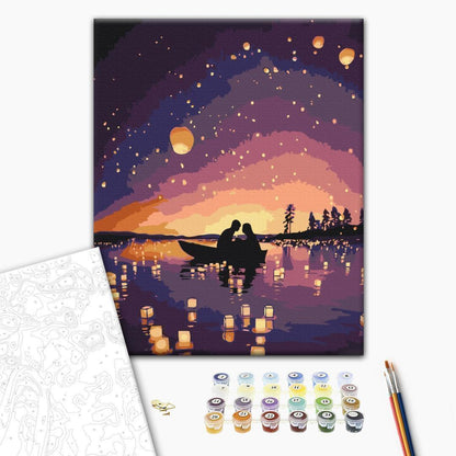 Malen nach Zahlen - A date in the light of lanterns