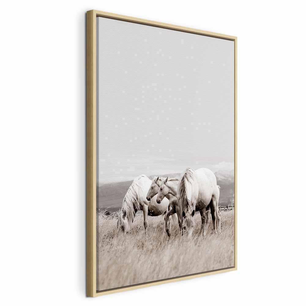 Leinwandbild - White Horses (1 Part) Vertical