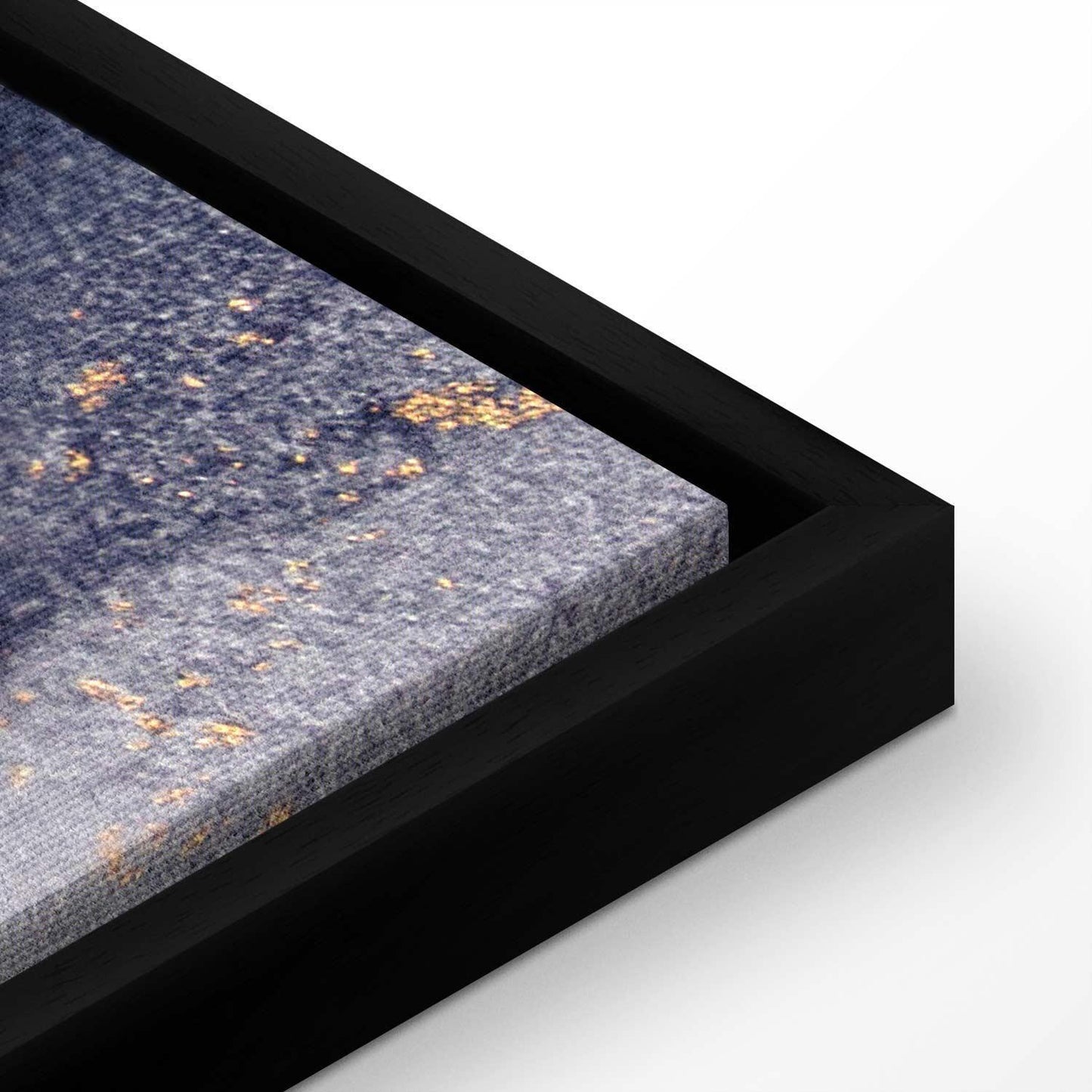 Leinwandbild - Marble and navy blue – abstract textured pattern inspired by the starry sky