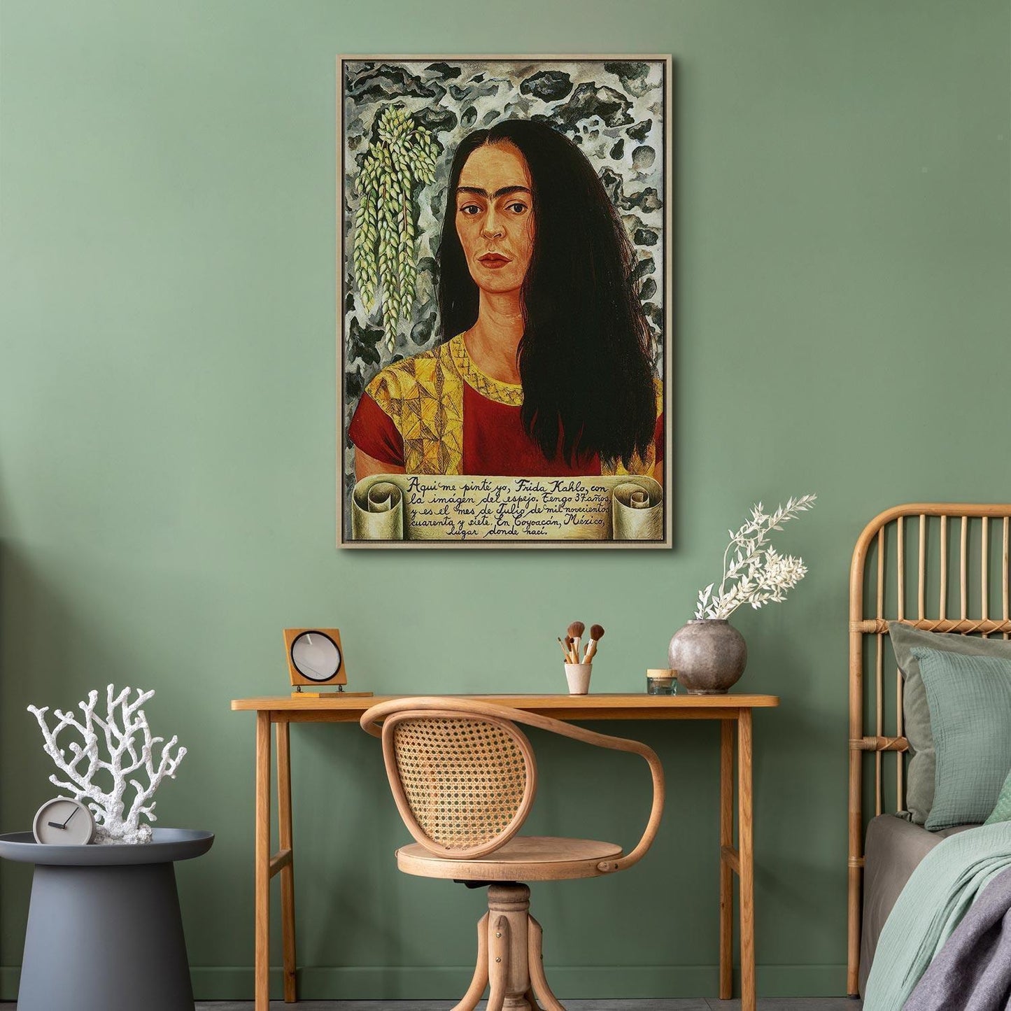 Leinwandbild - Frida Kahlo – Self-Portrait with Loose Hair