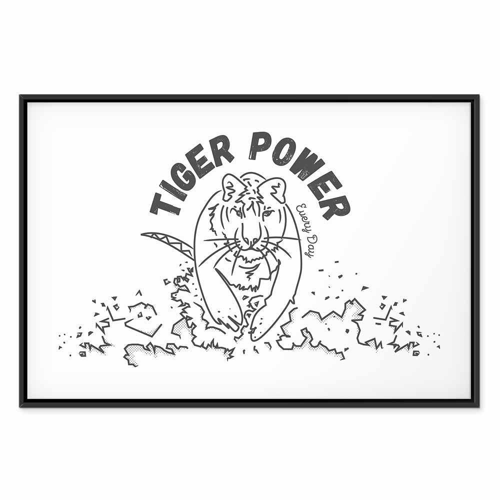 Leinwandbild - Tiger Power (1 Part) Wide