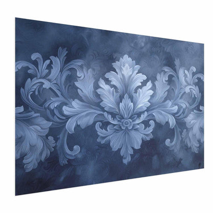 Poster - Blue Ornament in Cool Shades Artgeist