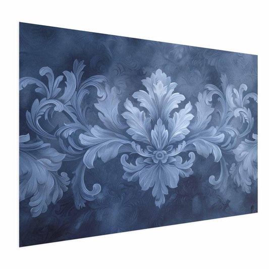 Poster - Blue Ornament in Cool Shades Artgeist