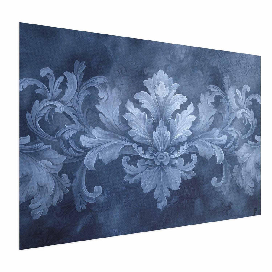 Poster - Blue Ornament in Cool Shades Artgeist