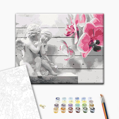 Malen nach Zahlen - Angels (Pink Orchid)