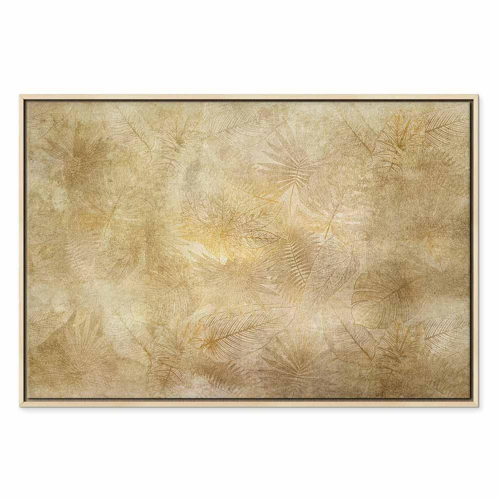 Leinwandbild - Vintage Leaves (1 Part) Wide