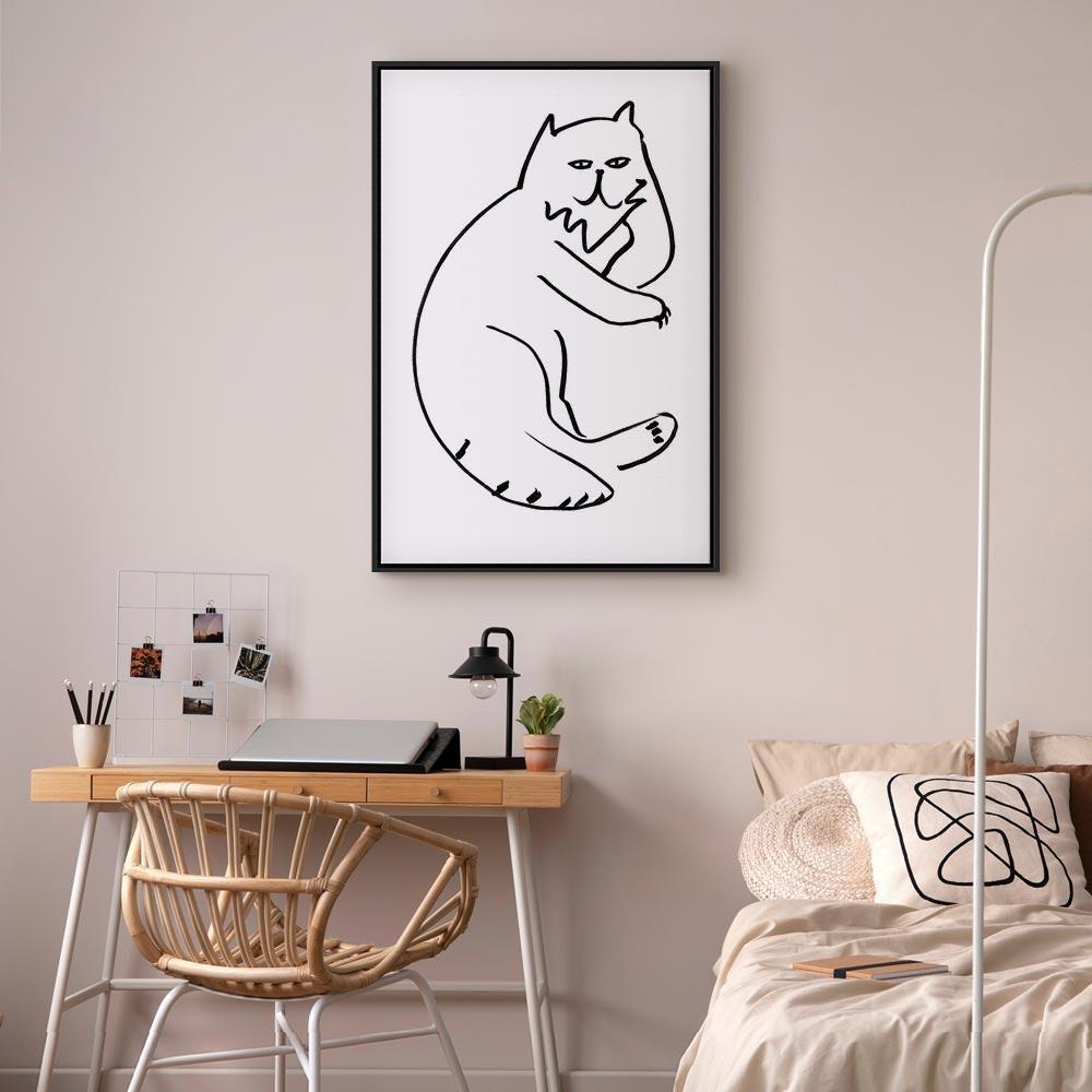 Leinwandbild - Cat Relaxing (1 Part) Vertical