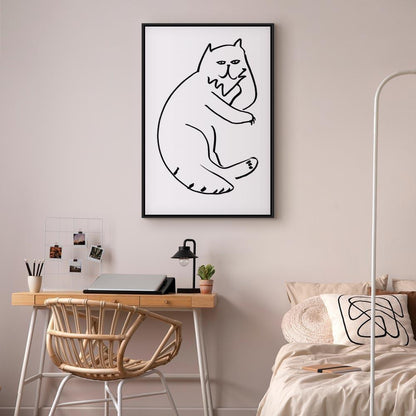 Leinwandbild - Cat Relaxing (1 Part) Vertical