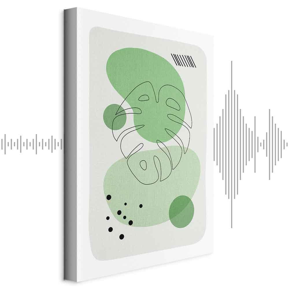 Leinwandbild - Green Aesthetics of Monstera (1 Part) Vertical