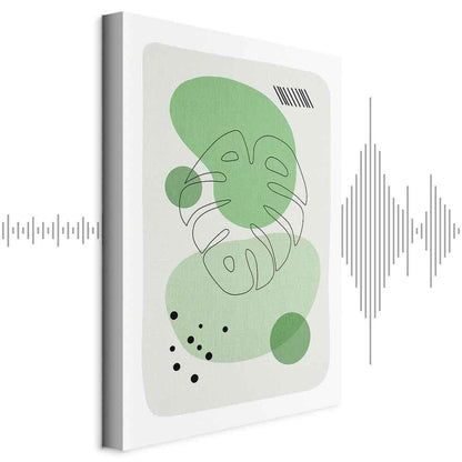 Leinwandbild - Green Aesthetics of Monstera (1 Part) Vertical