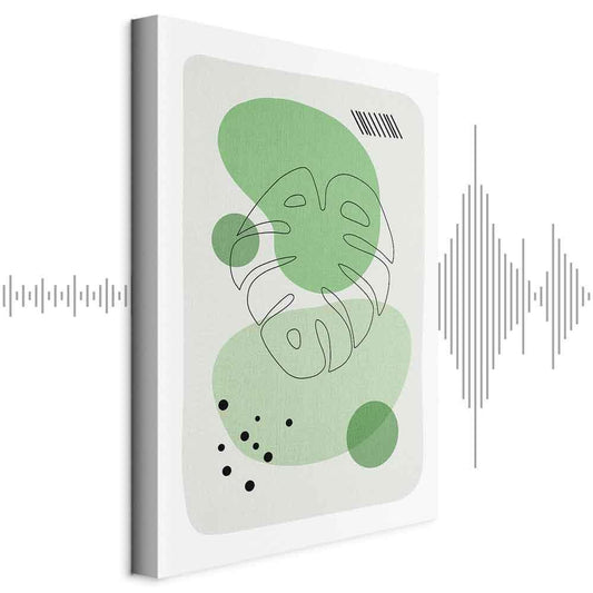 Leinwandbild - Green Aesthetics of Monstera (1 Part) Vertical