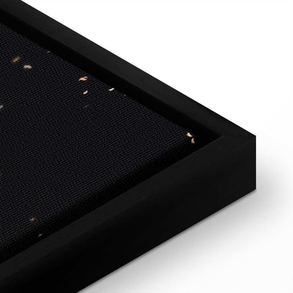 Leinwandbild - Symmetry of Shapes (1-part) - Graphic Motif in Black Shade