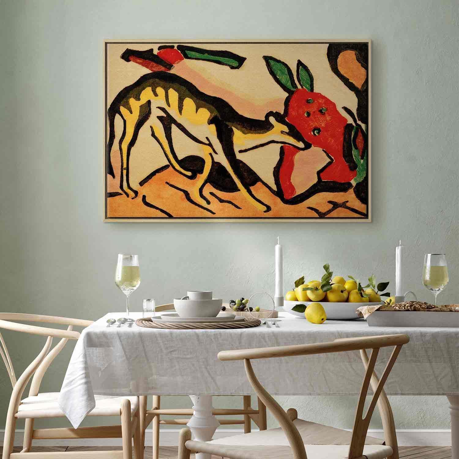 Leinwandbild - Fabeltier (Franz Marc) Artgeist