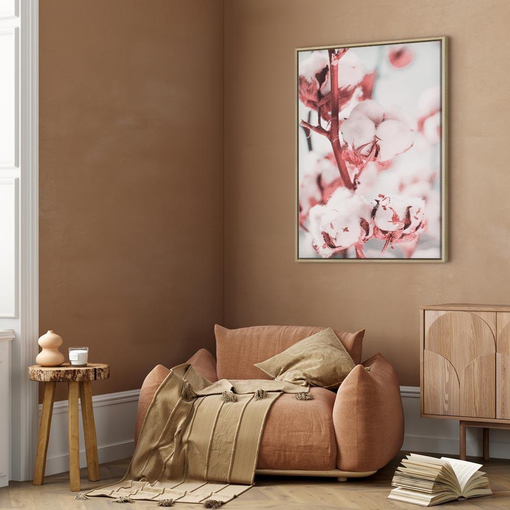 Leinwandbild - Blooming Cotton (1 Part) Vertical