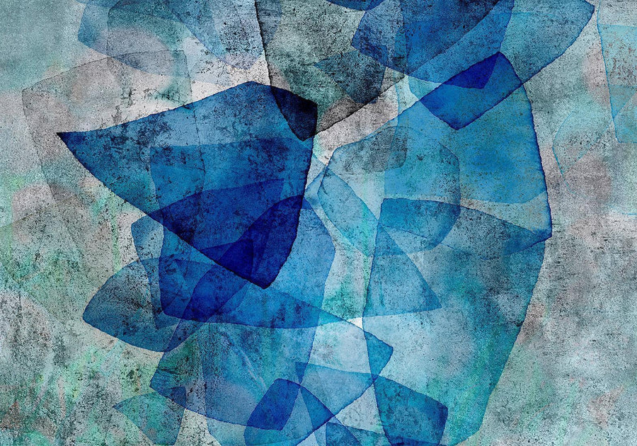 Fototapete Sapphire Mosaic – Blaues Mosaik in Edelstein-Optik