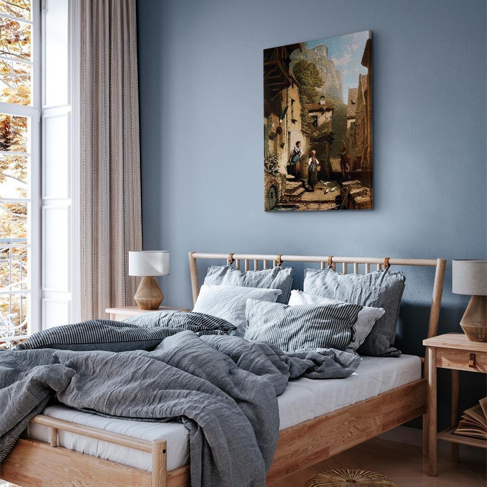 Leinwandbild - Carl Spitzweg – Im Dachstübchen