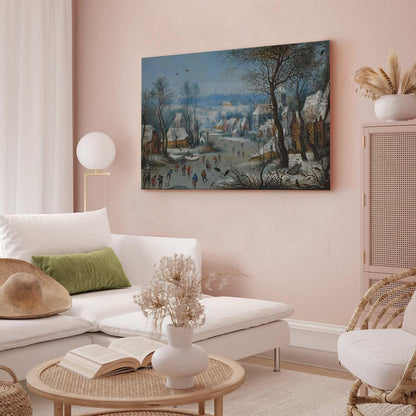 Leinwandbild - Pieter Brueghel the Younger – Winter Landscape with a Bird Trap