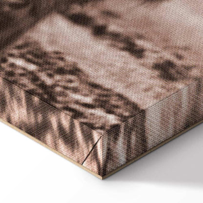 Leinwandbild - A Scottish Cow in Sepia