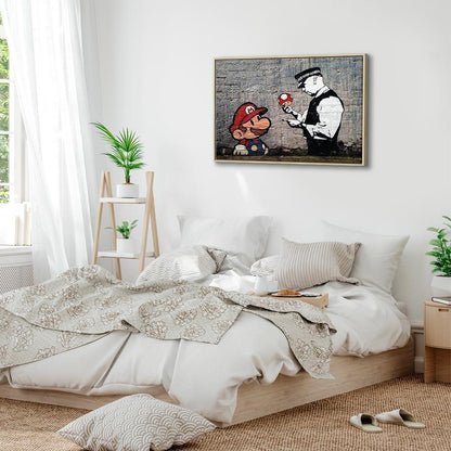 Leinwandbild - Mario and Cop by Banksy
