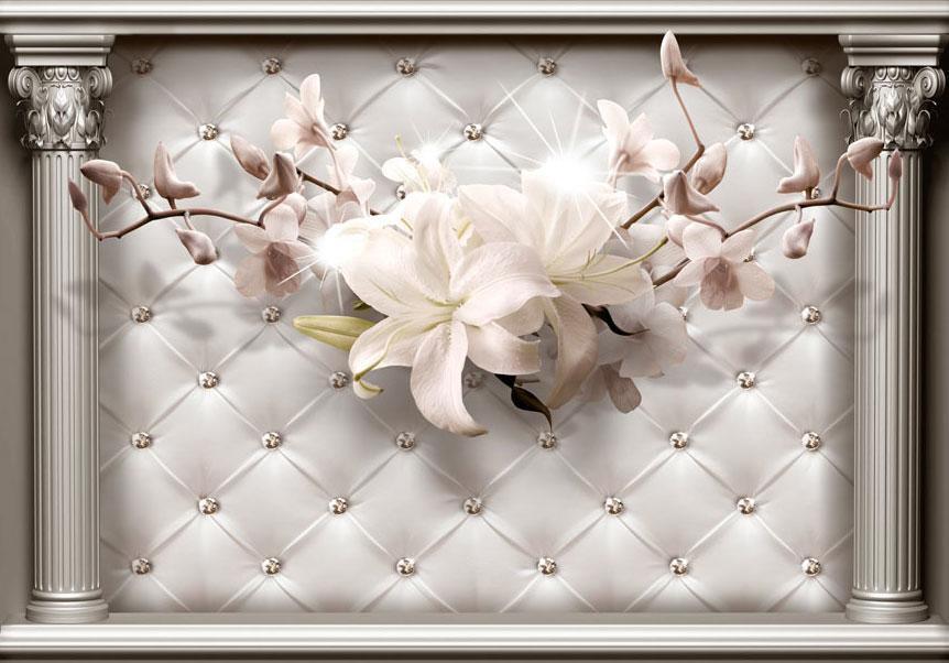 Fototapete Königliche Eleganz - Luxuriöse Wandtapete mit floralen Ornamenten
