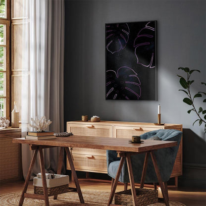 Leinwandbild - Galactic Monstera (1 Part) Vertical